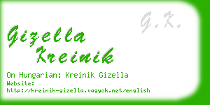 gizella kreinik business card